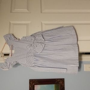 Bonnie Jean blue and white seersucker dress - sz 5